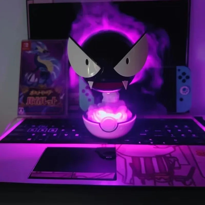 Anime Gastly Humidifier with Water Replenishing Spray LED Lamp Desktop Air Purifier