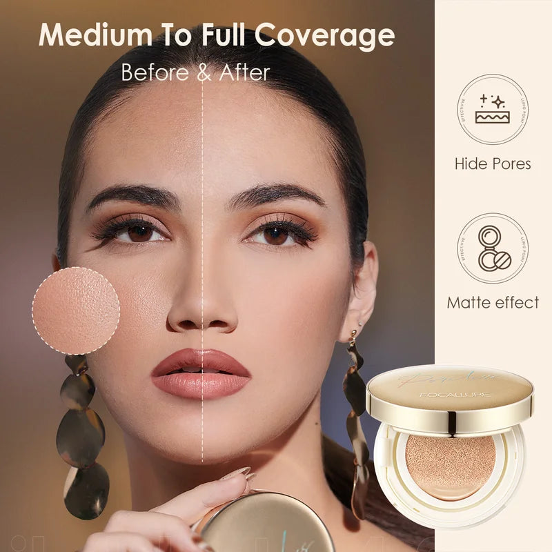 Waterproof Matte Foundation with Poreless Coverage - Full Face Makeup Cream