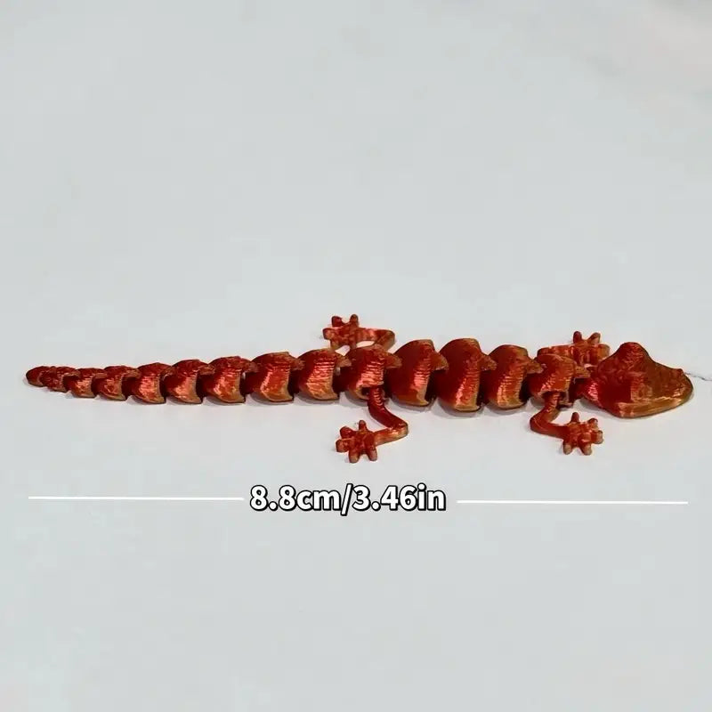 Colorful 3D Printed Movable Joint Lizards Reptile Desktop Ornaments - Set of 20