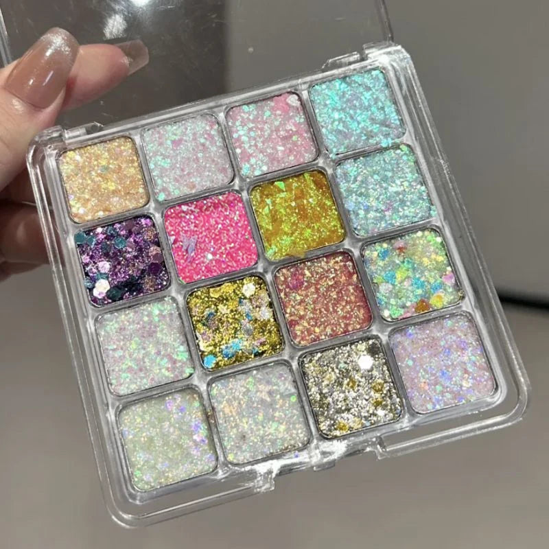 16 Color Eyeshadow Palette Pearl Matte Makeup Kit for Girls Christmas Gift