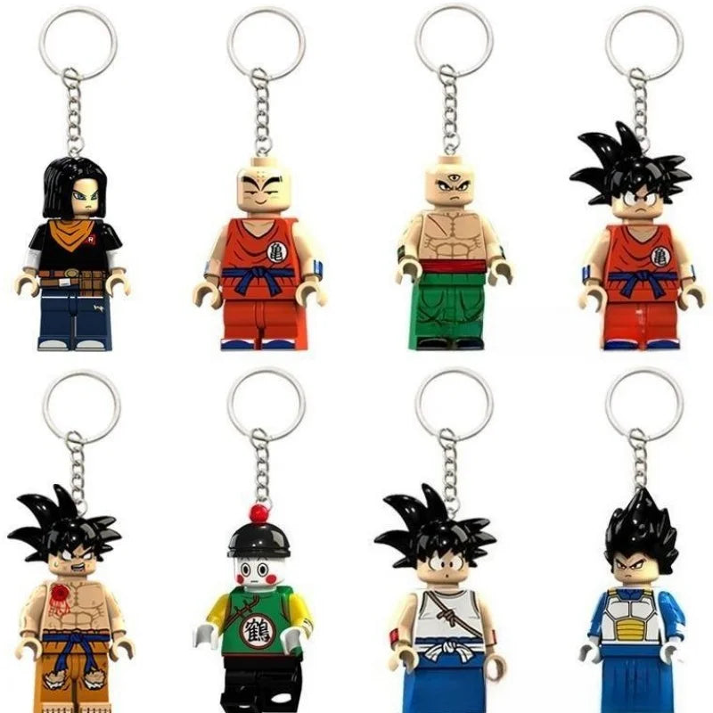 Dragon Ball Son Goku Keychain Anime Figure - Car, Backpack & Jewelry Pendant, Multiple Colors