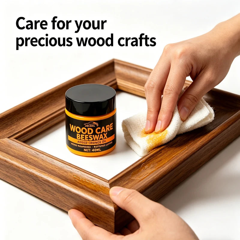 Non-Toxic Wood Polishing Beeswax Kit for Indoor Wooden Furniture - Brightening & Maintenance
