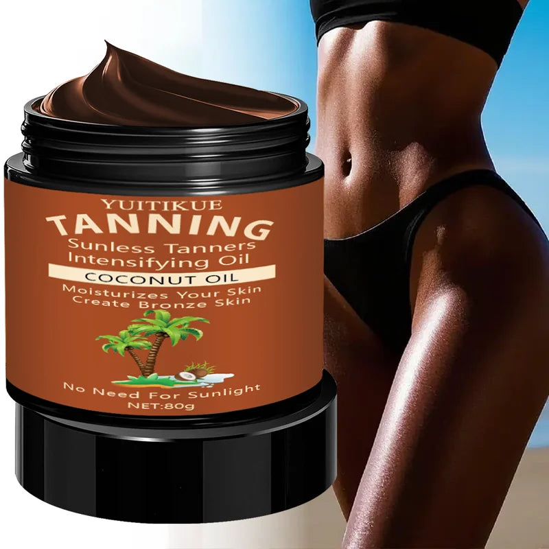 Bronzed Glow Tanning Cream with Coconut Oil - No Sun Needed