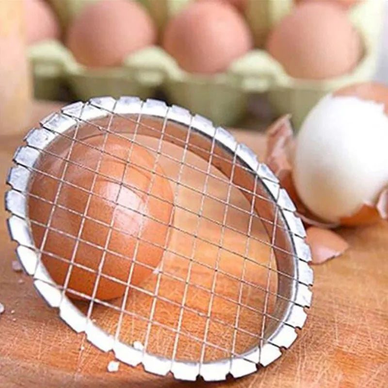 Kitchen Cube Slicer for Eggs, Mushrooms, Vegetables - Stainless Steel Grid Cutter