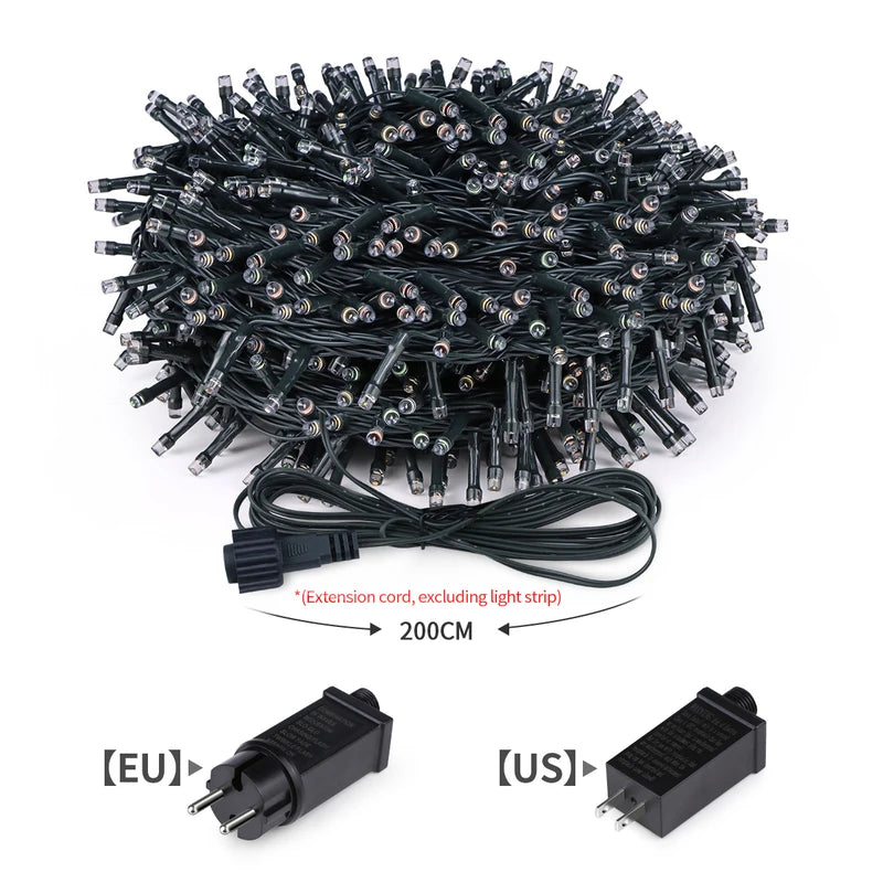 Outdoor LED String Lights 10M-100M Waterproof Fairy Garden Party Decor