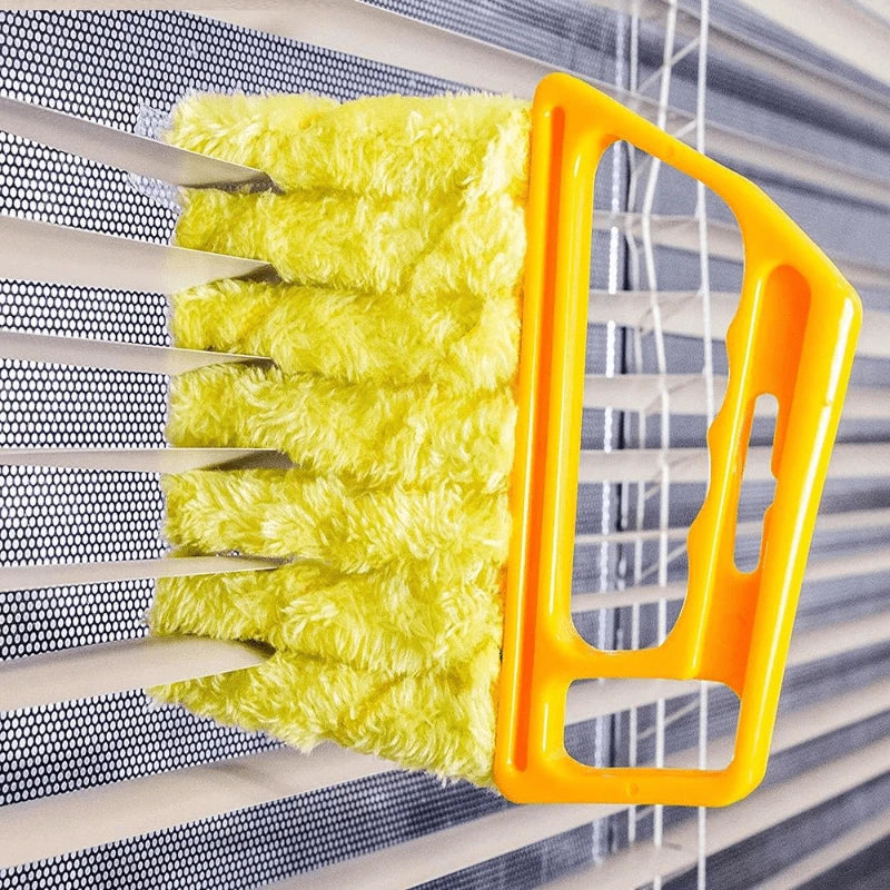 Portable Microfiber Window Cleaner for Blinds Dust Removal - Bedroom Use