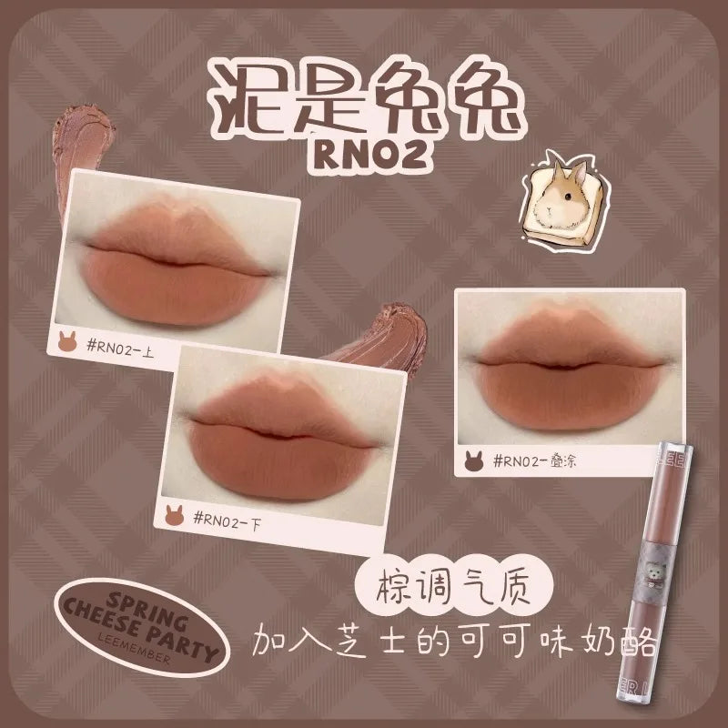 Long-Lasting Waterproof Lip Tint & Lip Gloss Set - Matte Lip Makeup