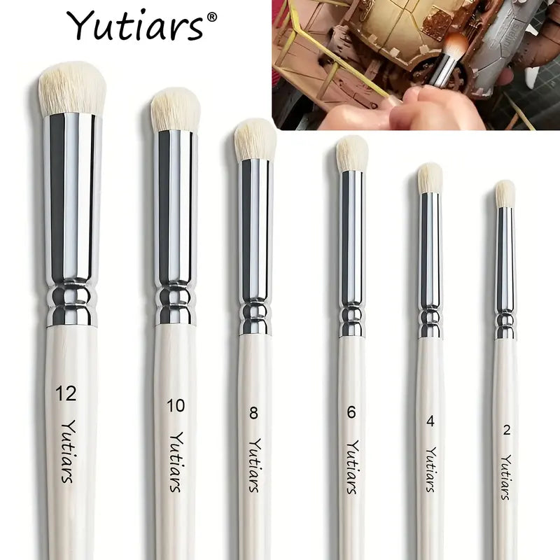 Miniature Painting Dry Brush Set for Acrylic, Oil, Watercolor - Hobby & Professional Use