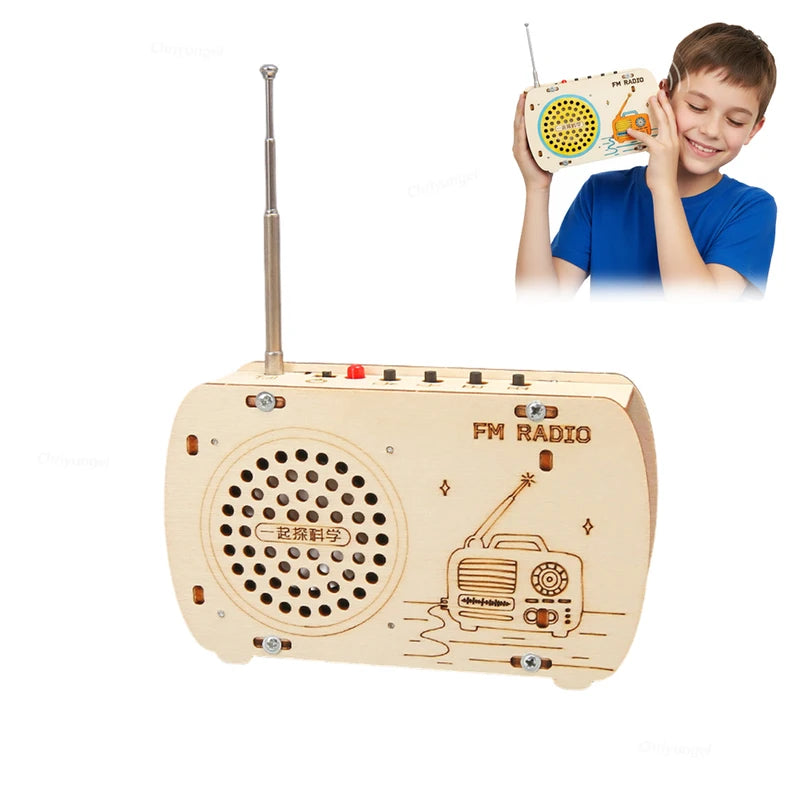 DIY Wooden Radio Kit Educational STEM Building Toy for Kids & Teens