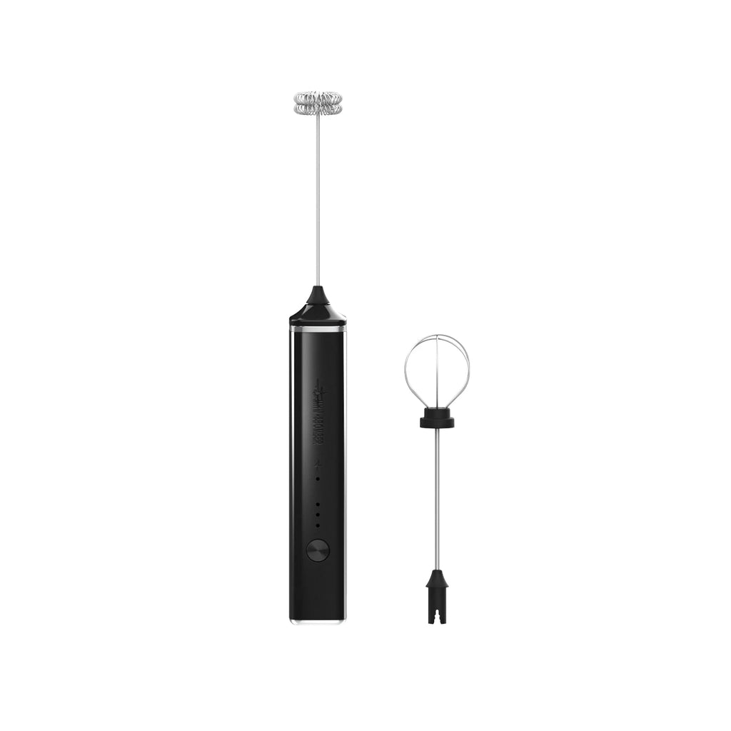 Electric Milk Frother Handheld Coffee Foam Maker Dual Whisk Heads Rechargeable