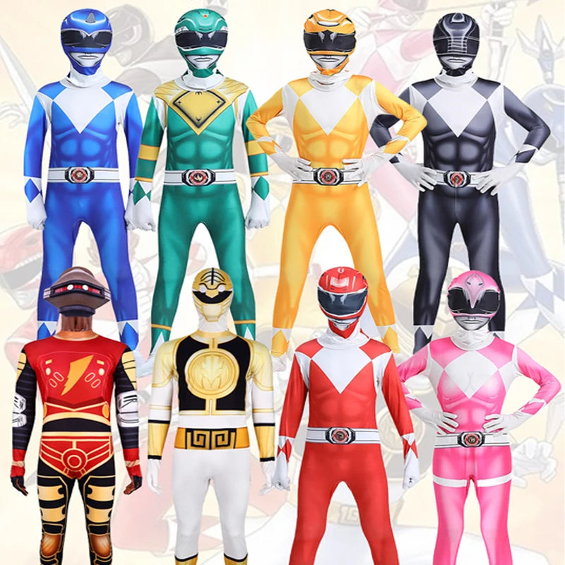 Superhero Cosplay Costume Jumpsuit Mask Set for Halloween & Parties