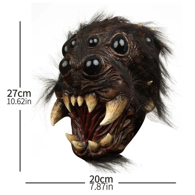 Creepy Spider Mask Latex Horror Costume Prop for Halloween Party