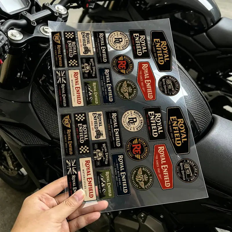 Waterproof Reflective Sticker Set for Vehicles & Helmets - Scratch Cover Decals