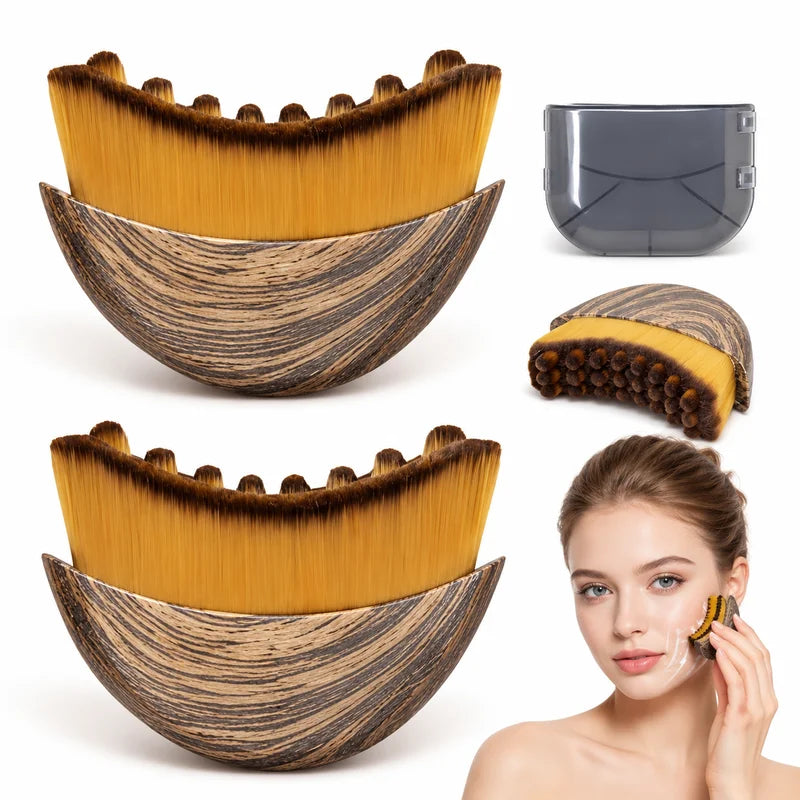 Lymphatic Face Contour Brush for Sculpting - Anti-Puffiness, Detox & Lift
