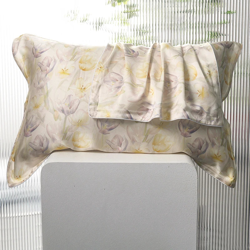 Silk Pillowcase for Hair and Skin - 100% Mulberry Silk, Hypoallergenic & Soft
