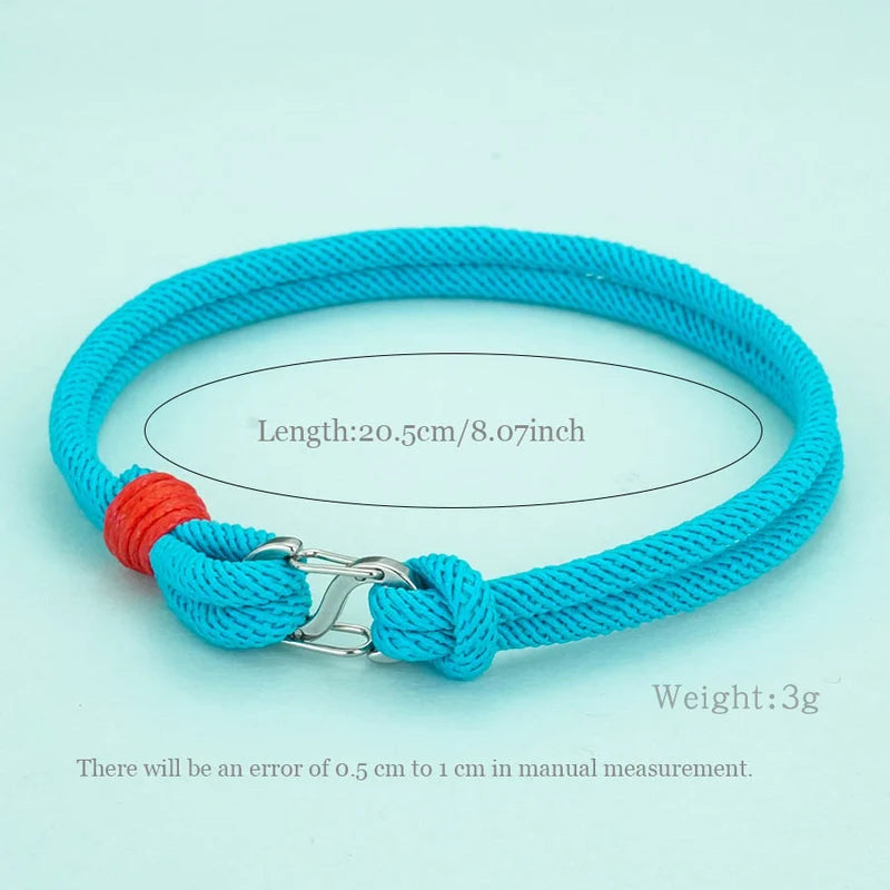 Men's Hand-Woven Detachable Color Rope Bracelets - Gift for Him