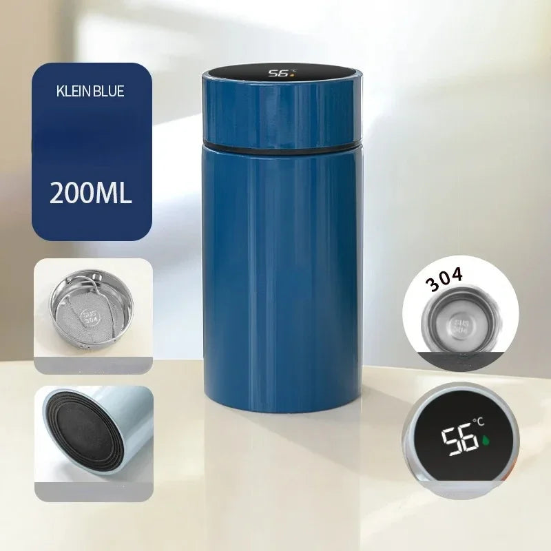 Stainless Steel Vacuum Insulated Water Bottle with Leak-Proof Cap - 200ML Thermos Flask, Keeps Hot & Cold - Multiple Colors