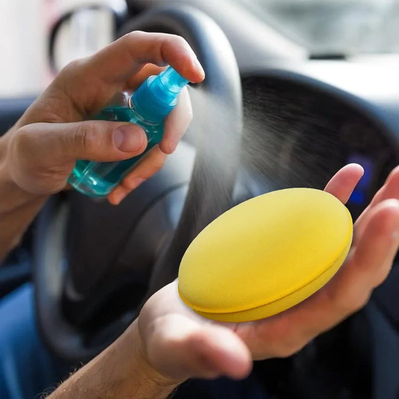 Car Waxing Foam Polish Sponges Applicator Set - Soft Dust Removal Cleaning Pads