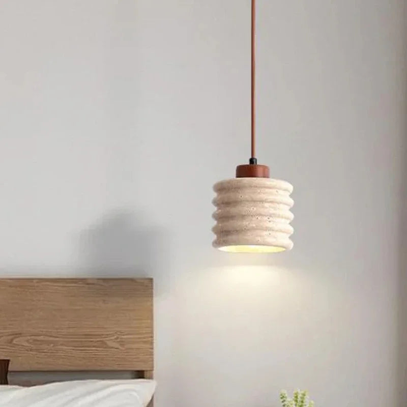 Modern LED Pendant Lights for Living Room & Bedroom - Vintage Travertine Chandelier