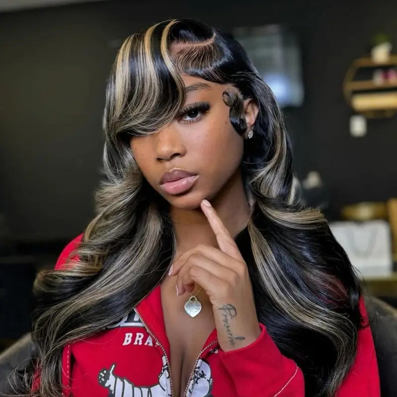 Highlight Human Hair Wig 13x6 Lace Front Pre Plucked 20-22 Inch Options