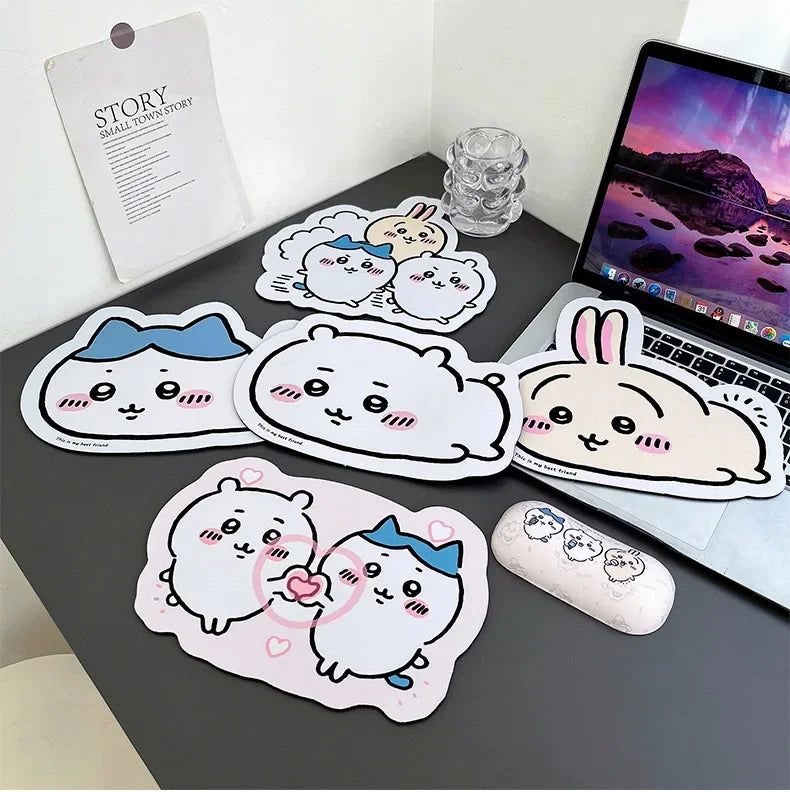 Cute Cartoon Usagi Leather Mouse Pad Desk Mat Office Supplies Kids Gift