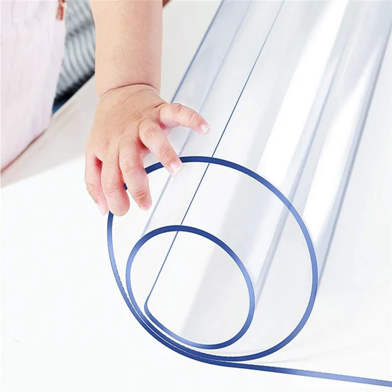 PVC Transparent Tablecloth Waterproof Heat-Resistant Oil-Proof Table Cover