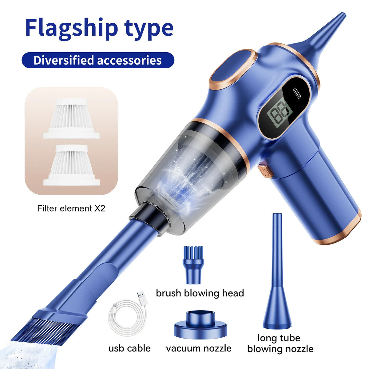 High-Power Wireless Car Vacuum Cleaner Mini Household and Car Carpet Cleaner