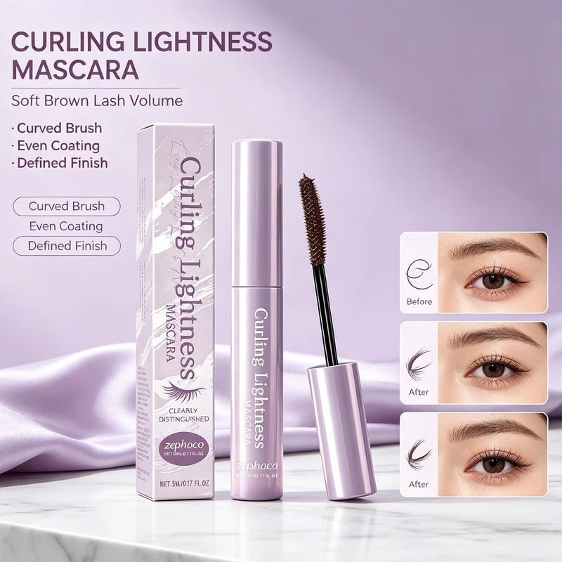 Long Lasting Waterproof Curling Mascara - Lengthening & Volumizing Eyelash Enhancer