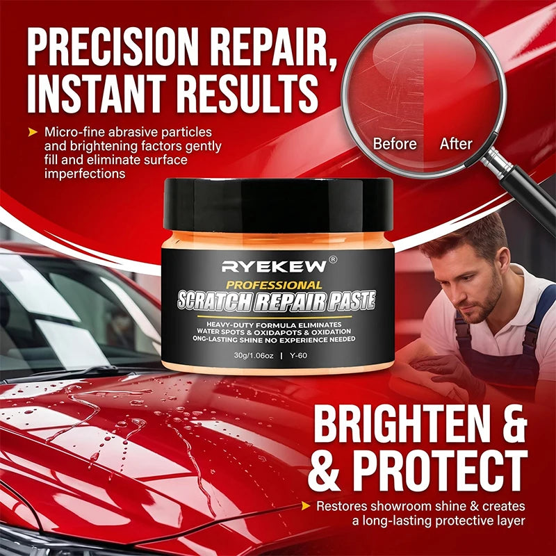 Car Scratch Remover Wax 30g - Quick & Easy Vehicle Paint Repair Kit