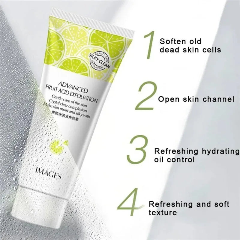 Fruit Acid Peeling Gel Facial Cleanser Exfoliating Scrub Deep Clean & Moisturize