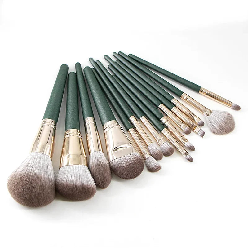 14Pcs Makeup Brushes Set - Soft Fluffy Cosmetic Powder Eye Shadow Foundation Blush Blending Tools