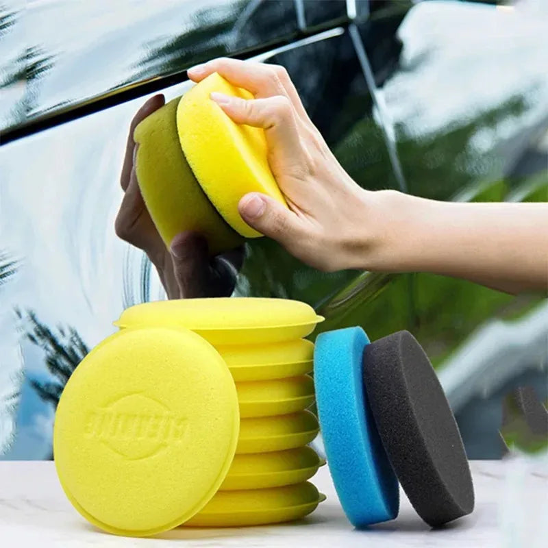 Car Waxing Foam Sponges Set - High Density Applicator Pads for Auto Polishing and Cleaning