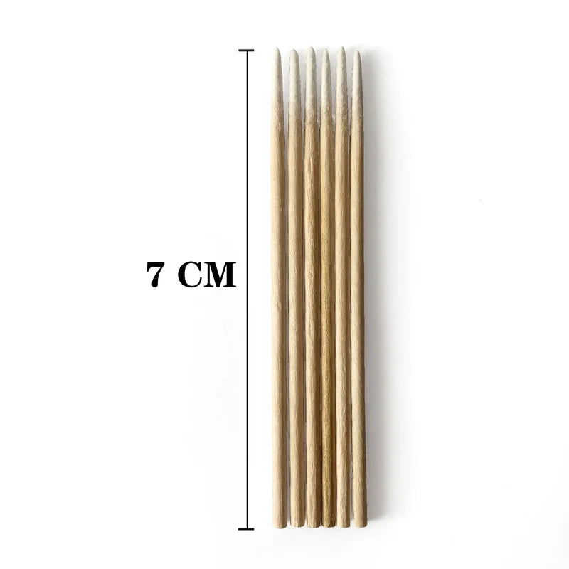 Micro Wood Cotton Swabs for Eyelash Extensions & Microblading - 100/500pcs