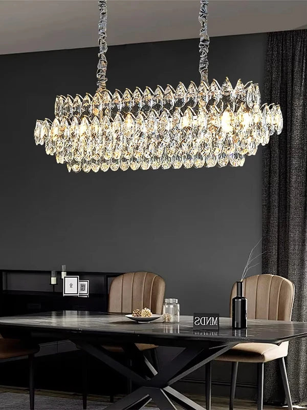 Luxury Crystal Chandelier Pendant Light for Living Room & Hall Decor - Modern Design