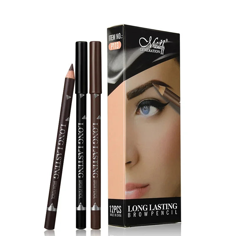 Long Lasting Waterproof Eyebrow Pencil & Eyeliner Set - Permanent Makeup Tools