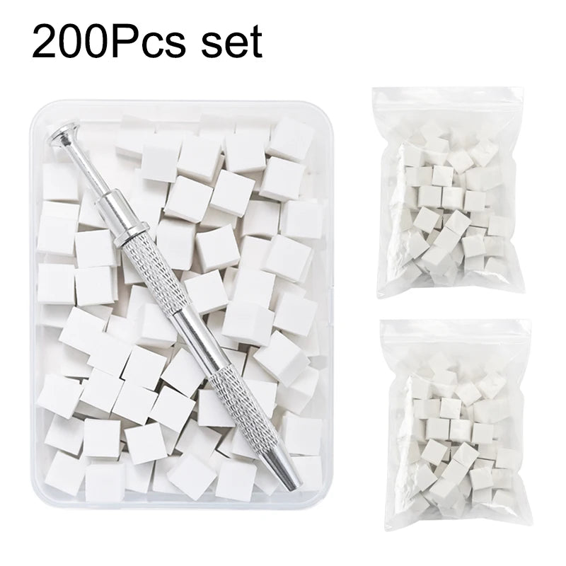 Mini Square Nail Art Sponge Set with 4 Claws Nail Gradient Brush for Manicure & Nail Design