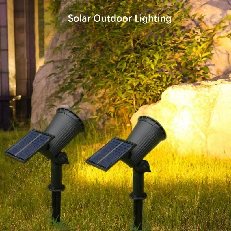 9 LED Solar Spot Lights Outdoor Waterproof Landscape Pathway Garden Lighting