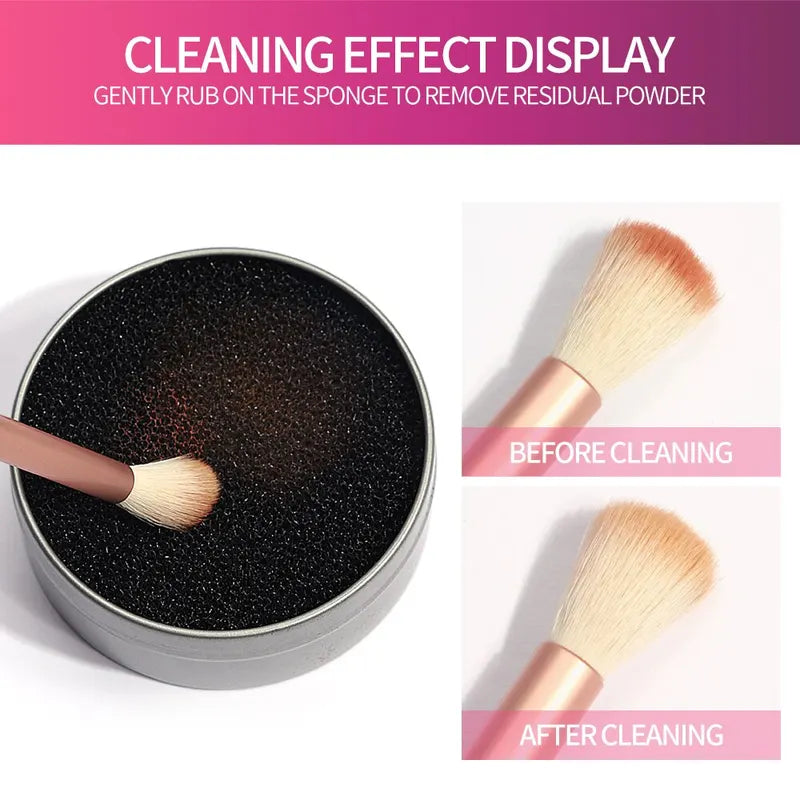 Makeup Brush Cleaner Sponges Set - Portable Drying & Color Removal Tool