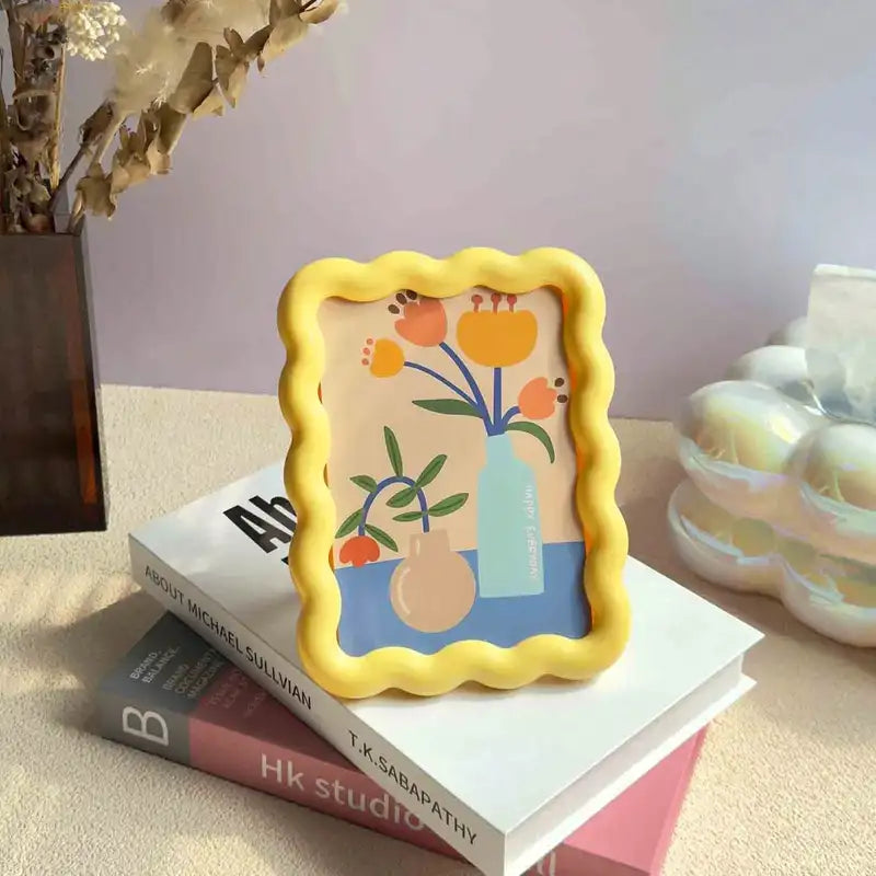 Cute Decorative Picture Frame for Wall or Desk Home Decor - Small Tabletop Art