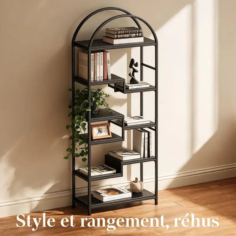 Multi-Function 3-in-1 Bookcase with Shoe Storage & Coat Rack - Entryway Organizer