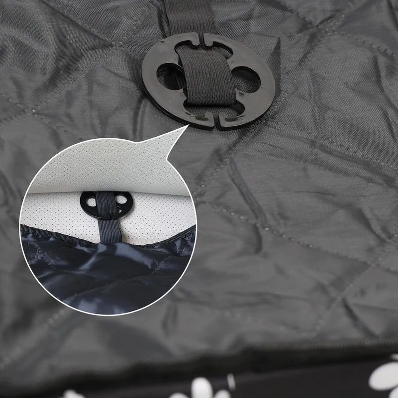 Dog Car Seat Cover with Storage Pockets Portable Travel Mat Non-Slip Safety Bag