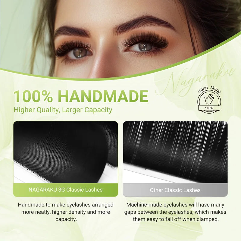Luxury Classic Eyelash Extensions 16 Rows Professional Soft Natural Denso Black