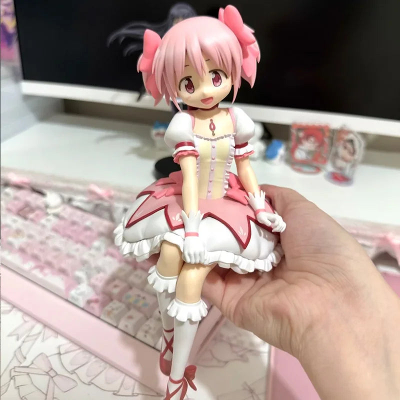 Anime Character Figurines Set - Madoka Kaname, Sayaka, Homura, Mami, Kyouko - PVC Collectible Figures, Multiple Colors
