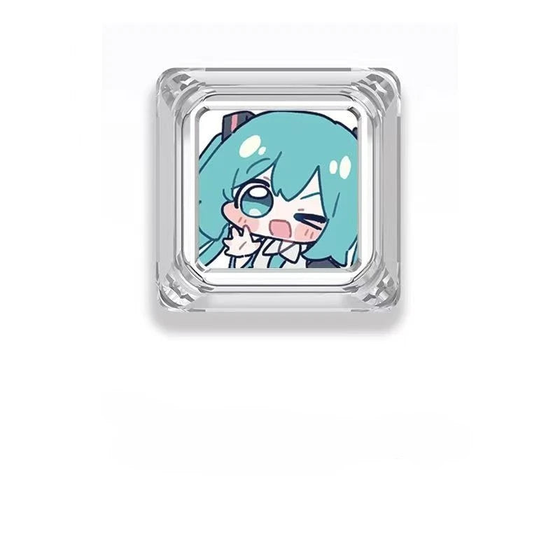 Anime Hatsune Miku Keycap Set for Mechanical Keyboard Transparent Custom Keycaps