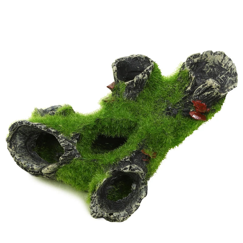 Resin Aquarium Shrimp Cave House Decoration - Fish Tank Landscape Ornament 16cm
