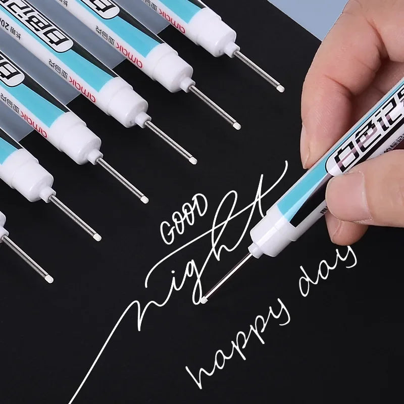 Waterproof Permanent Paint Markers - Oily Liquid Ink for Wood, Glass, Metal, Leather, Plastic