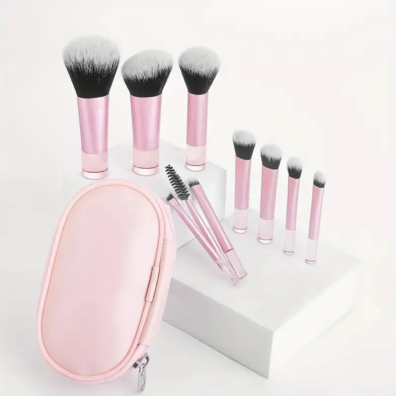 10Pcs Makeup Brush Set with Powder Eyeshadow Foundation Blush Concealer Tools
