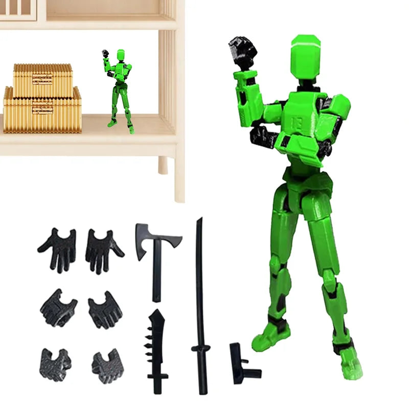 Movable Dummy Doll Action Figure - Articulated 3D Printed Toy for Stop Motion & Collection