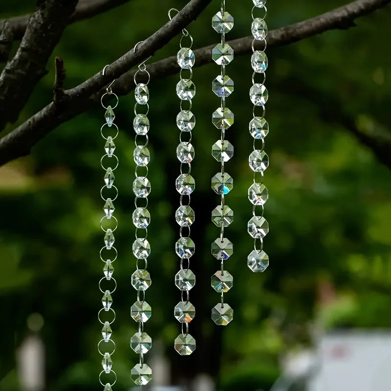5pcs Crystal Glass Garden Suncatchers Set Outdoor Decor Wedding Party Accessories