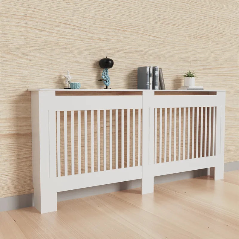 Large Radiator Cover 36 Inch Tall MDF Screen with Grill Shelf for Home & Office